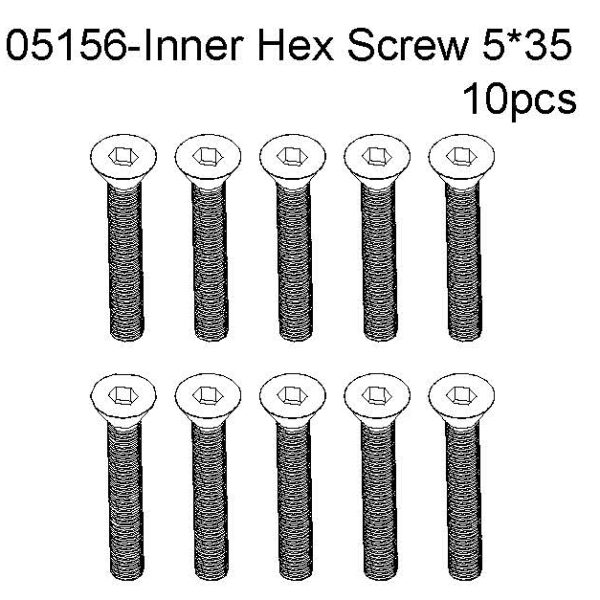 05156 - Inner-hex. Screw Flat Head M5*35