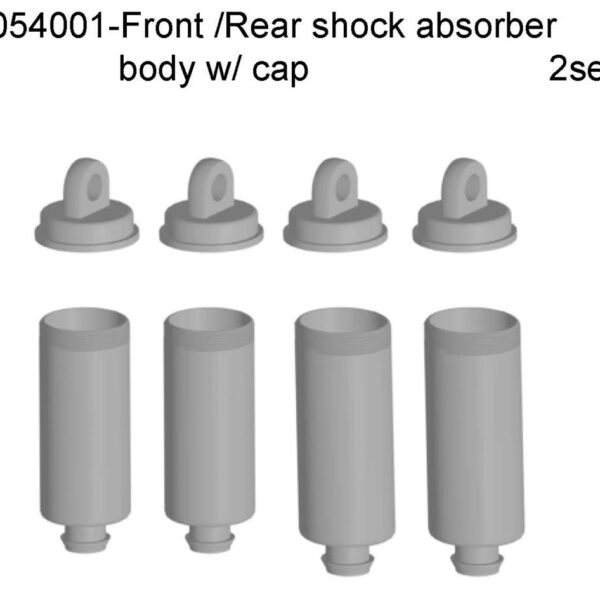 054001 - Front/Rear shock absorber body w. cap 4pcs