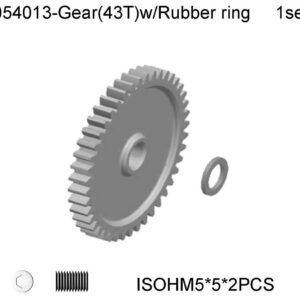 054013 - Gear(43T)-Rubber ring -PE pack A 1set