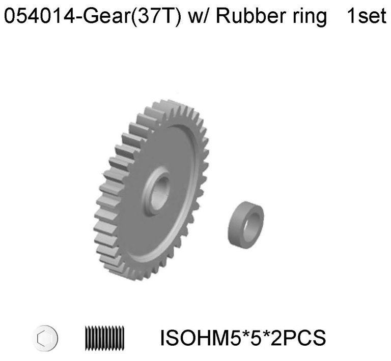 054014 - Gear(37T) -Rubber ring -PE pack A 1set 1