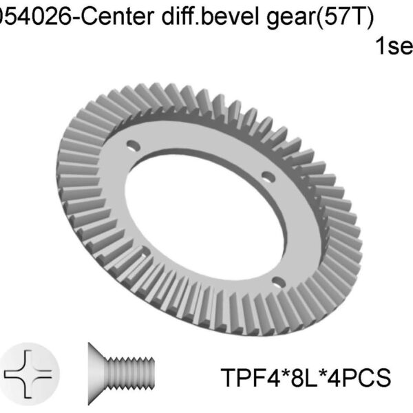054026 - Mid-differential Main Bevel Gear(57T) 1set