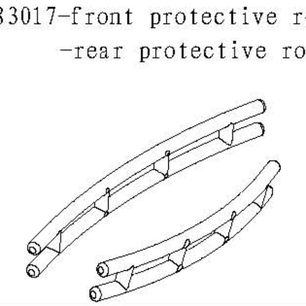 083017 - Front & rear protective rod 1stk