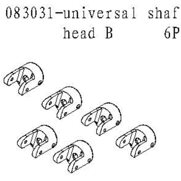 083031 - Universal shaft head B 6stk