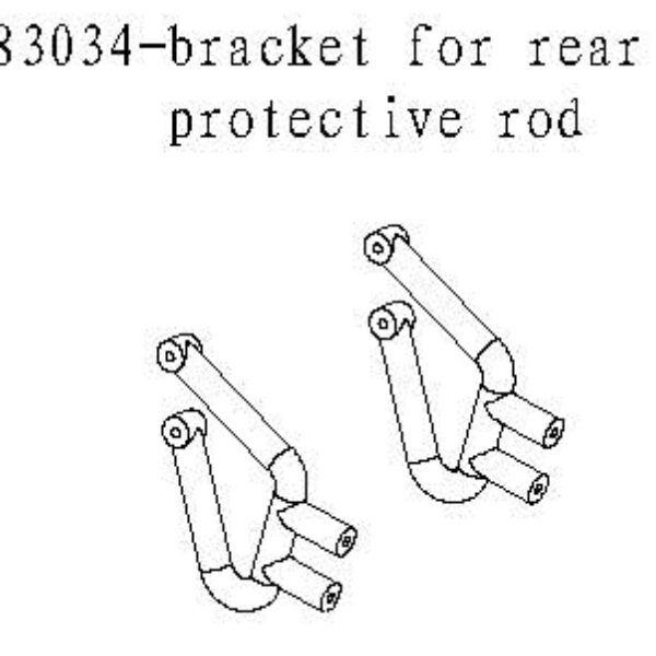 083034 - Bracket for rear protective rod 2stk