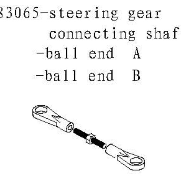 083065 - Steering gear - Connecting shaft - Ball end A & B 1sæt