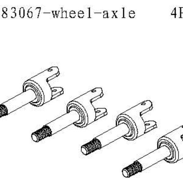 083067 - Wheel axle 4stk