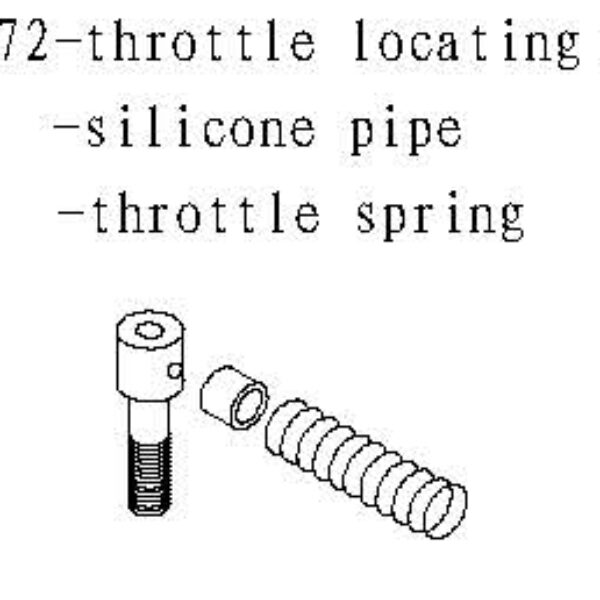 083072 - Throttle locating mast - Silicone pipe - Throttle sprin