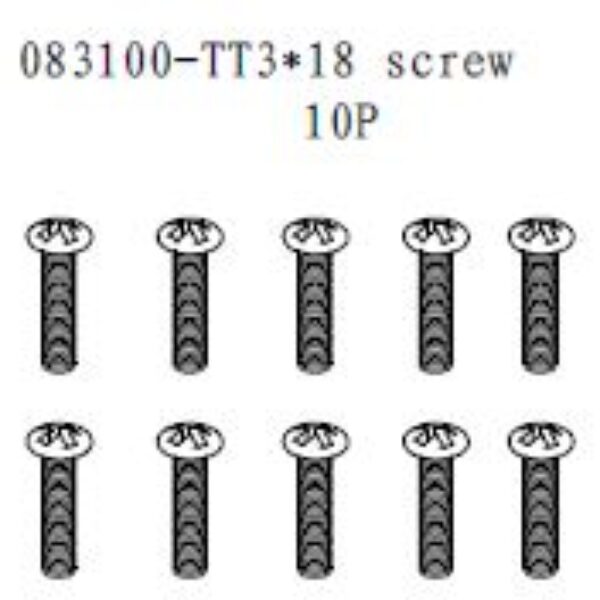 083100 - Screw TT3*18 10stk