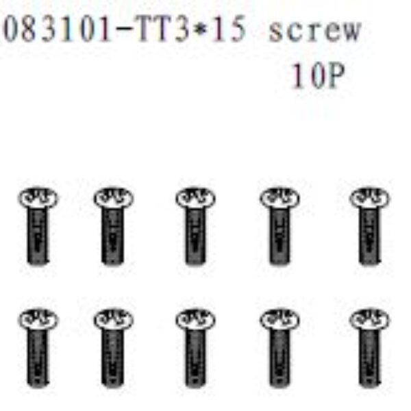 083101 - Screw TT3*15 10stk