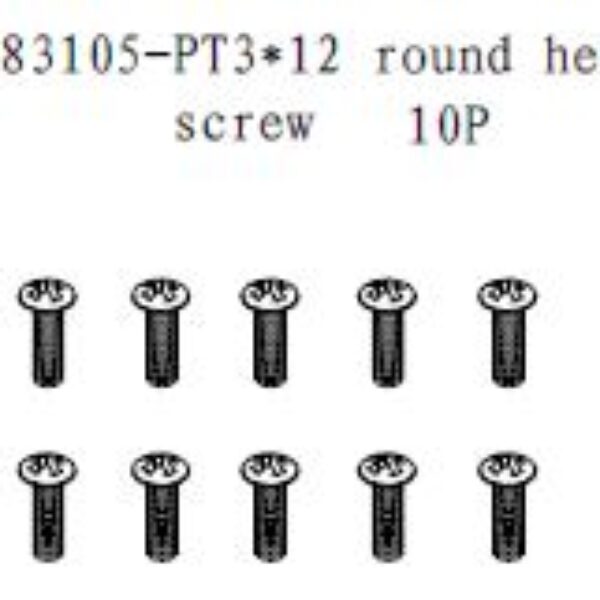 083105 - Round head screw PT3*12 10stk