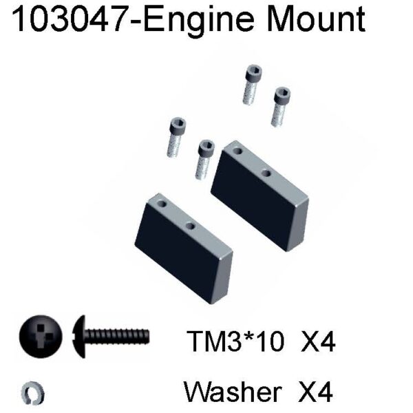 11354/103047 - BRACE OF ENGINE - INNER HEX COLUMN SCREW - 1sæt