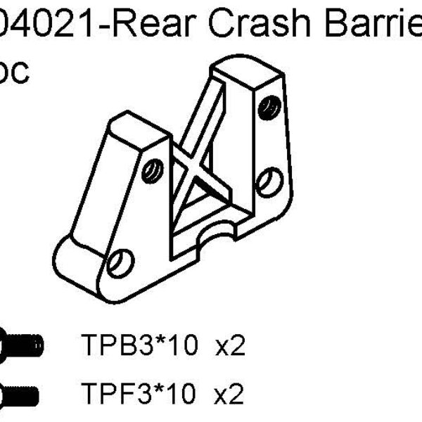 45002/104021 - REAR CRASH BARRIER- 1stk