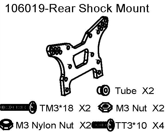 106019 - Rear Shock Mount 1