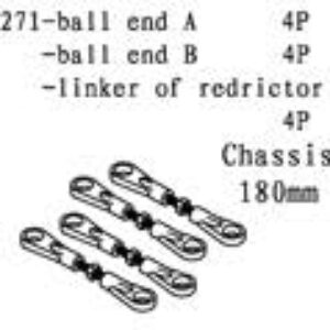 11271/104060/61 - BALL END A&B - LINKER OF REDRICTOR - 4stk