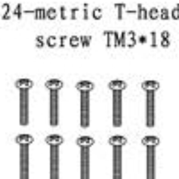 11324 - Metric t-head screw 3x18 10stk