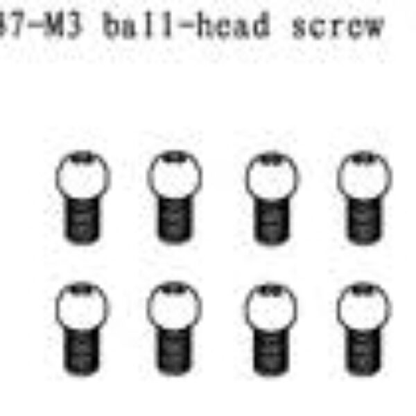 11337 - M3 BALL HEAD SCREW - 8stk