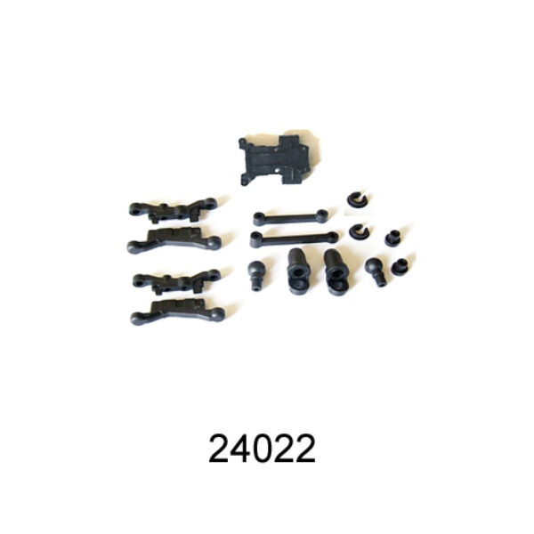 24022 - Suspension Arms+ Shock Assembly+Front Gear Box Mount