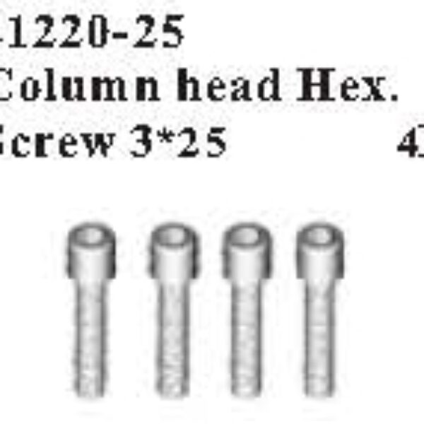 81220-25 - Column head hex. Screw 3*25(4P)