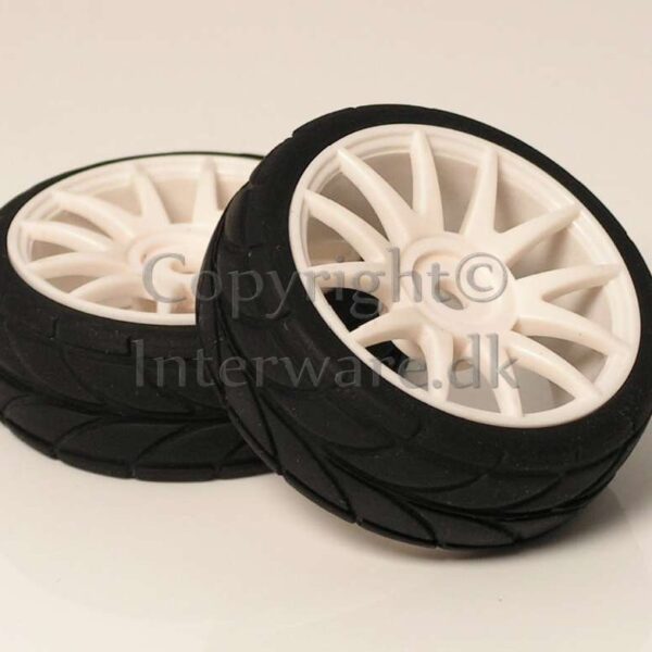 Fælge m. dæk til 1/16 onroad