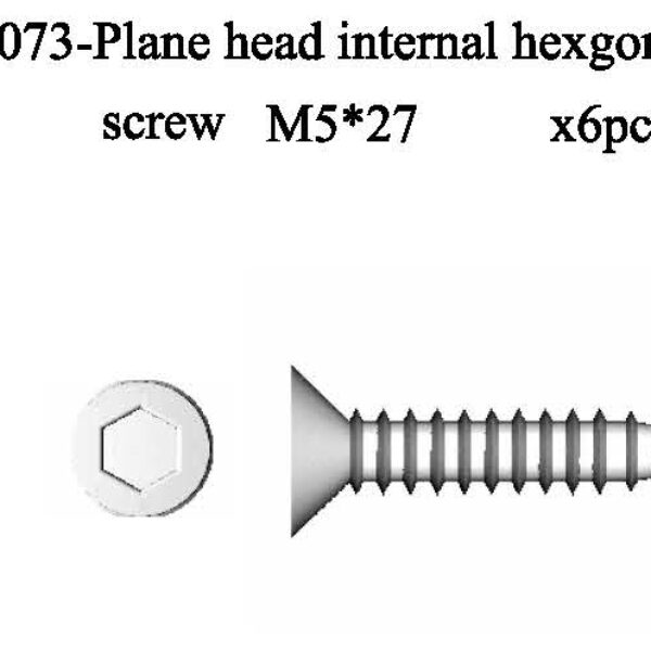 910073 - m5*27 X 6pcs Flat Head Inner-Hex Mechanical Screw 6 pcs