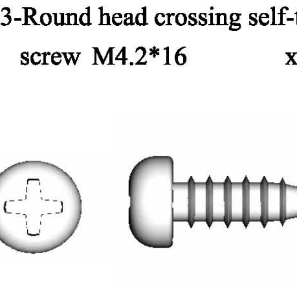 910093 - 4.2*16 X 6pcs Round Head Tine Tail Tapping Cross Screw