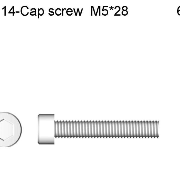 910114 - Cap screw M5*28 6pcs