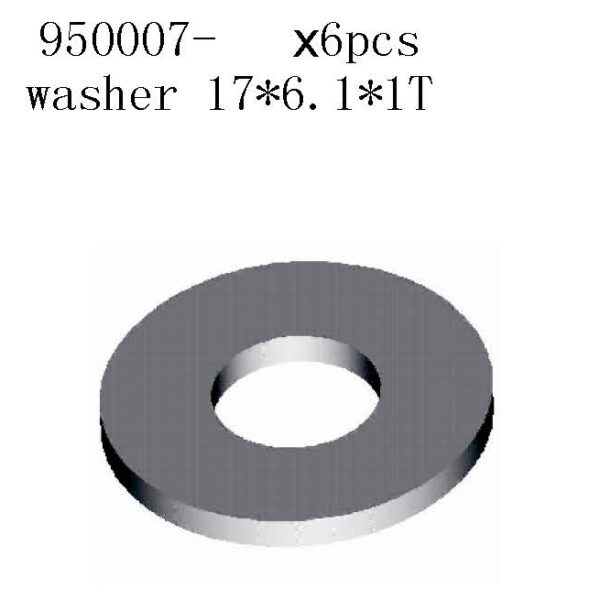 950007 - Washer 17*6.1 *1T 6pcs