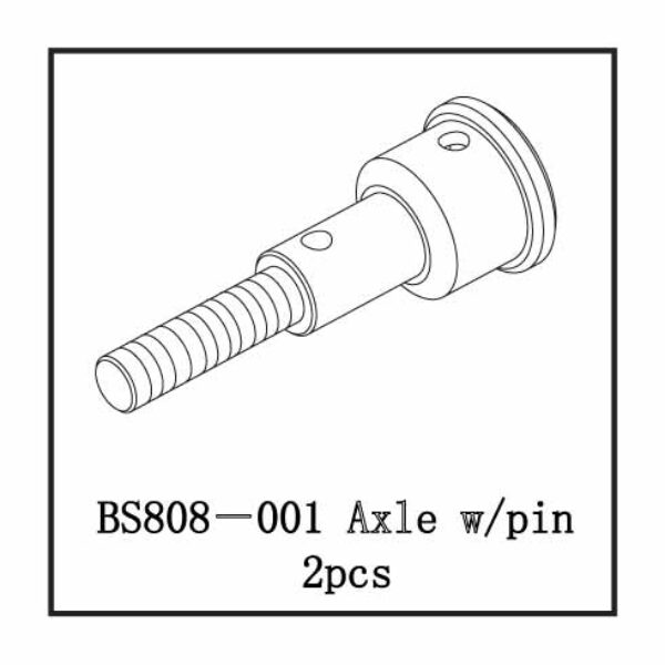 BS808-001 - Stub Axle w/pin
