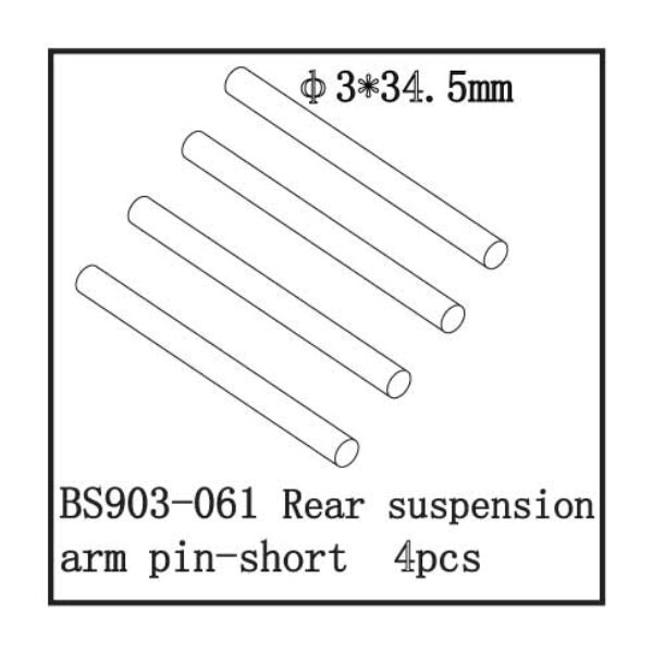 BS903-061 - Rear Suspension Arm Pin-Short(?3*34.5mm)