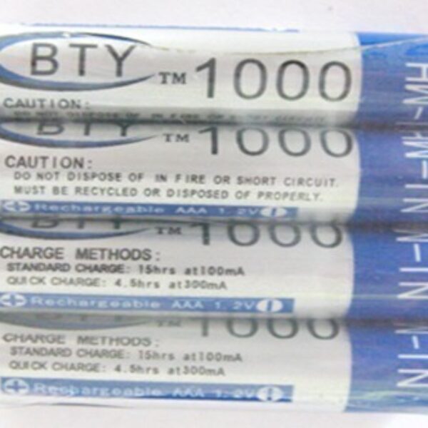 Genopladelige AAA batterier 4stk