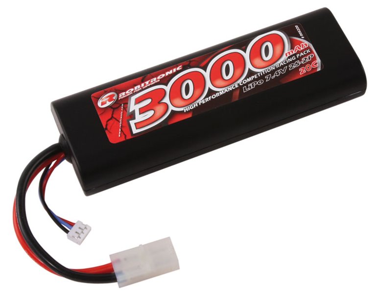 7,4v 3000mAh 20c Lipo batteri