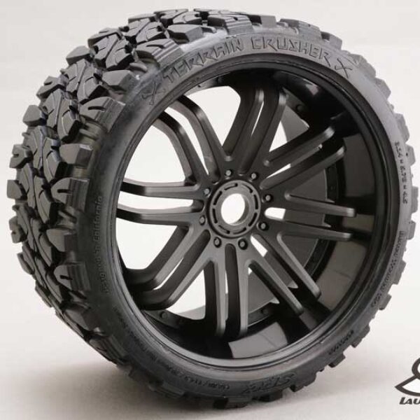 Terrain Crusher Offroad Beltedtire Black wheel 1/4 offset (146mm